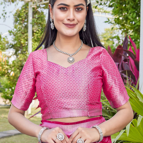Rani Pink Georgette Saree ANSH - View 8