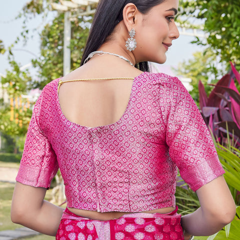 Rani Pink Georgette Saree ANSH - View 9