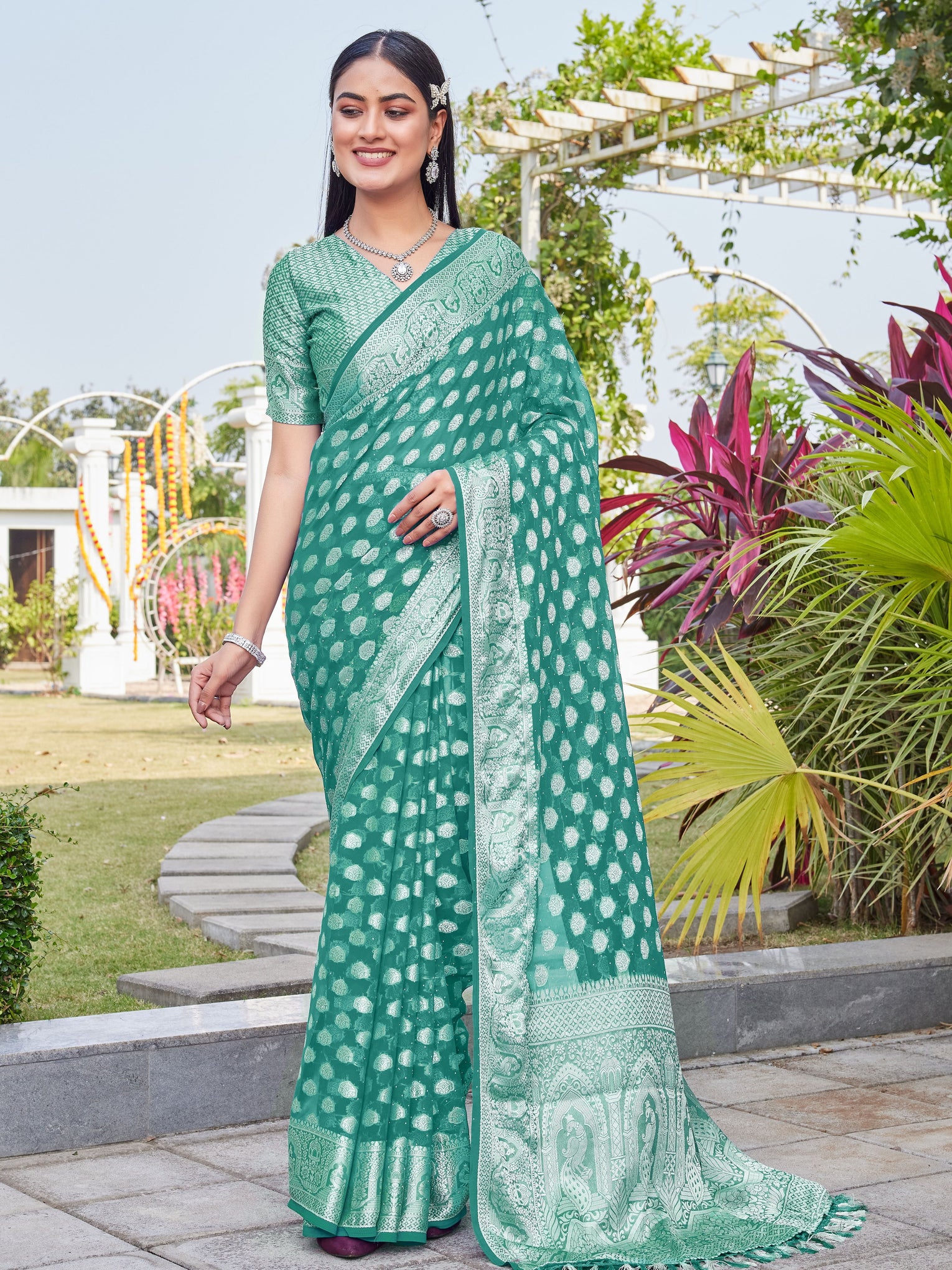 Rama Georgette Saree BATA - View 2