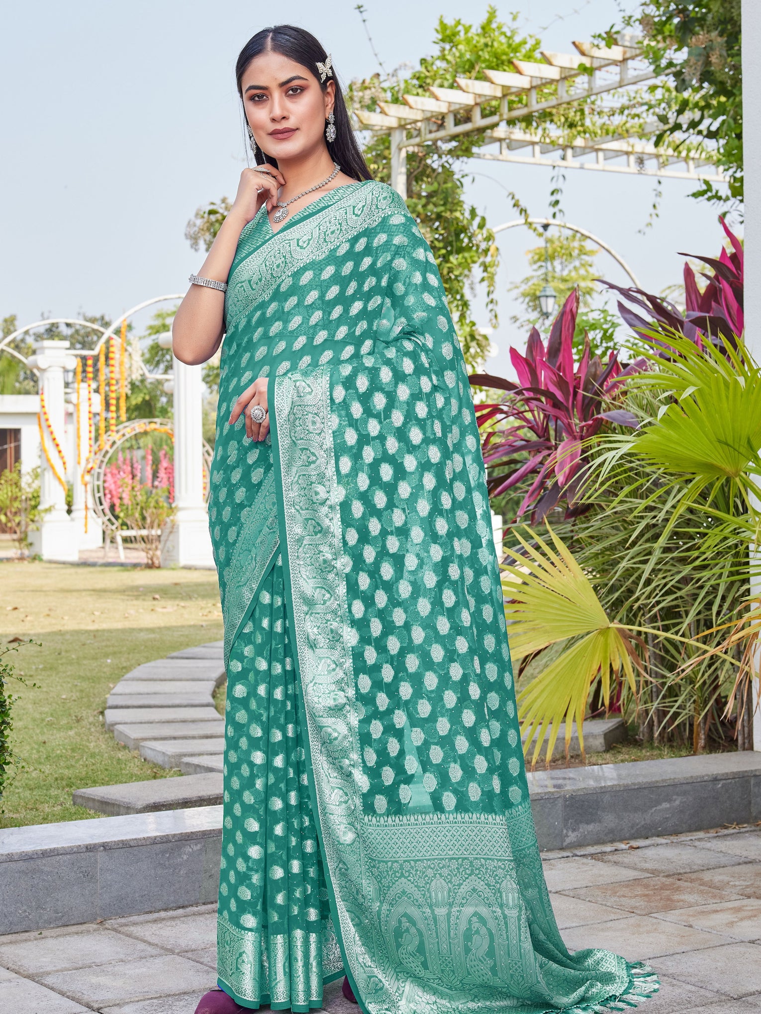 Rama Georgette Saree BATA - View 3