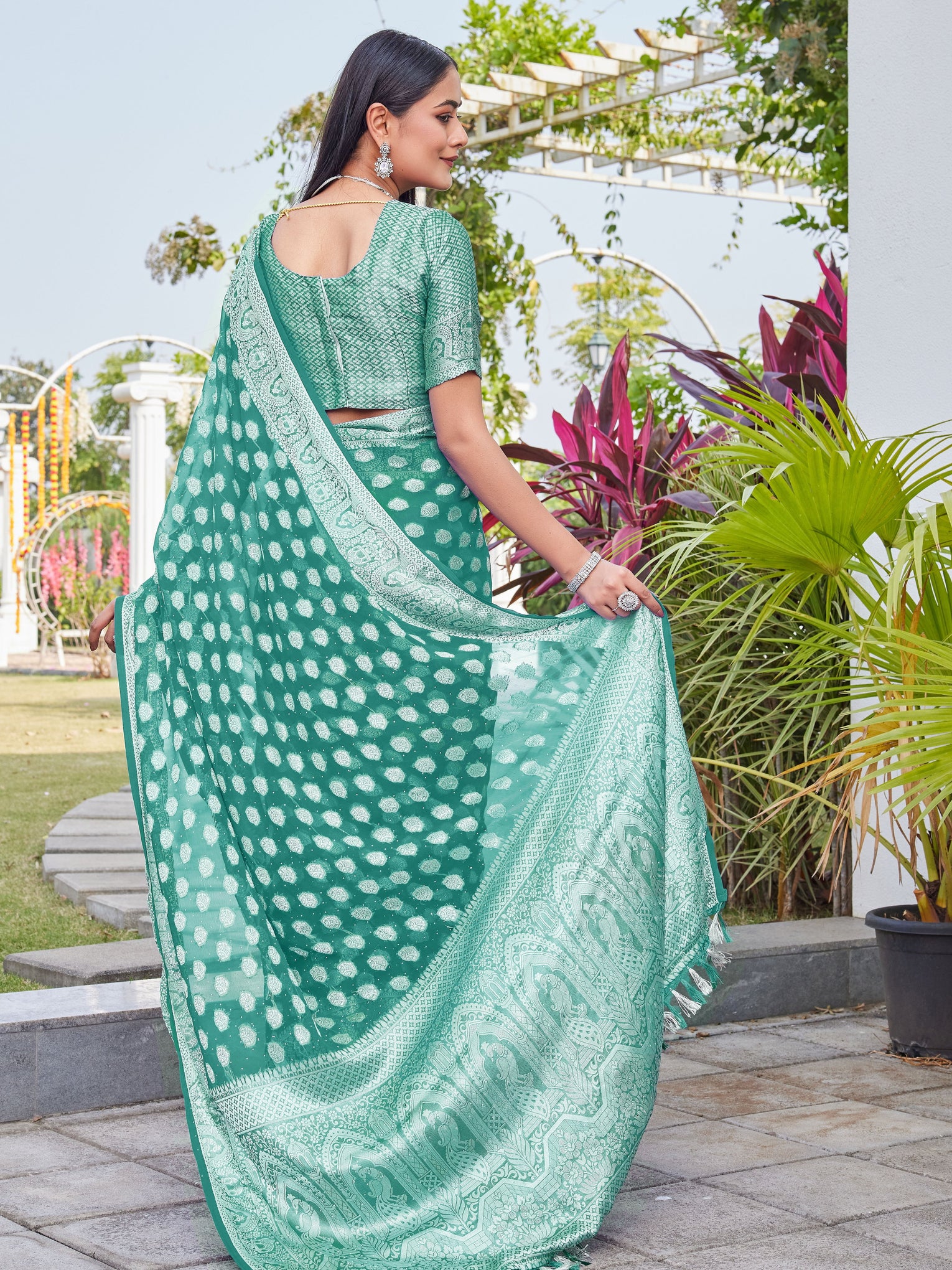 Rama Georgette Saree BATA - View 4