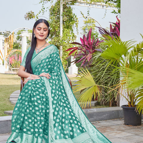 Rama Georgette Saree BATA - View 5