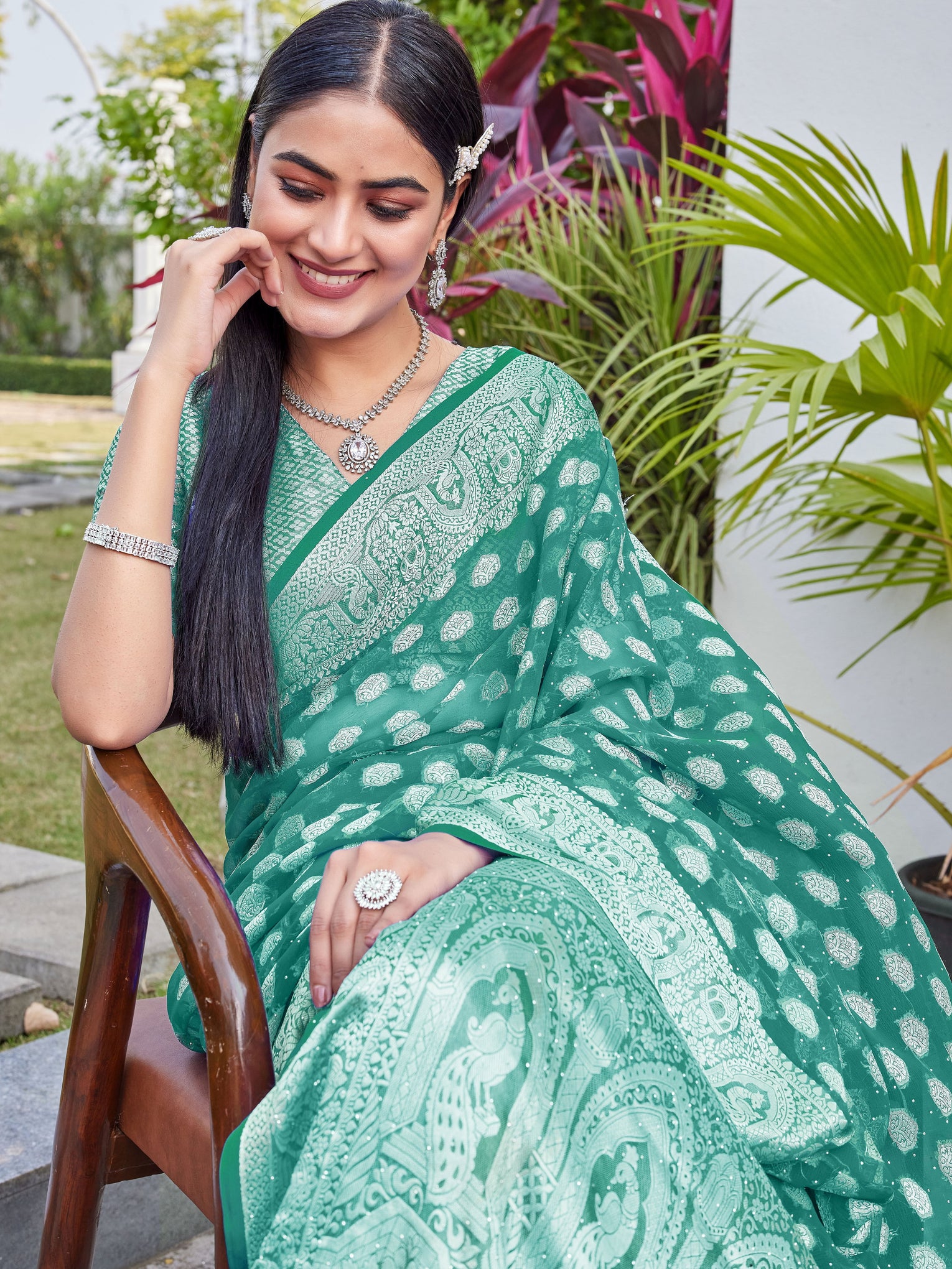 Rama Georgette Saree BATA - View 7