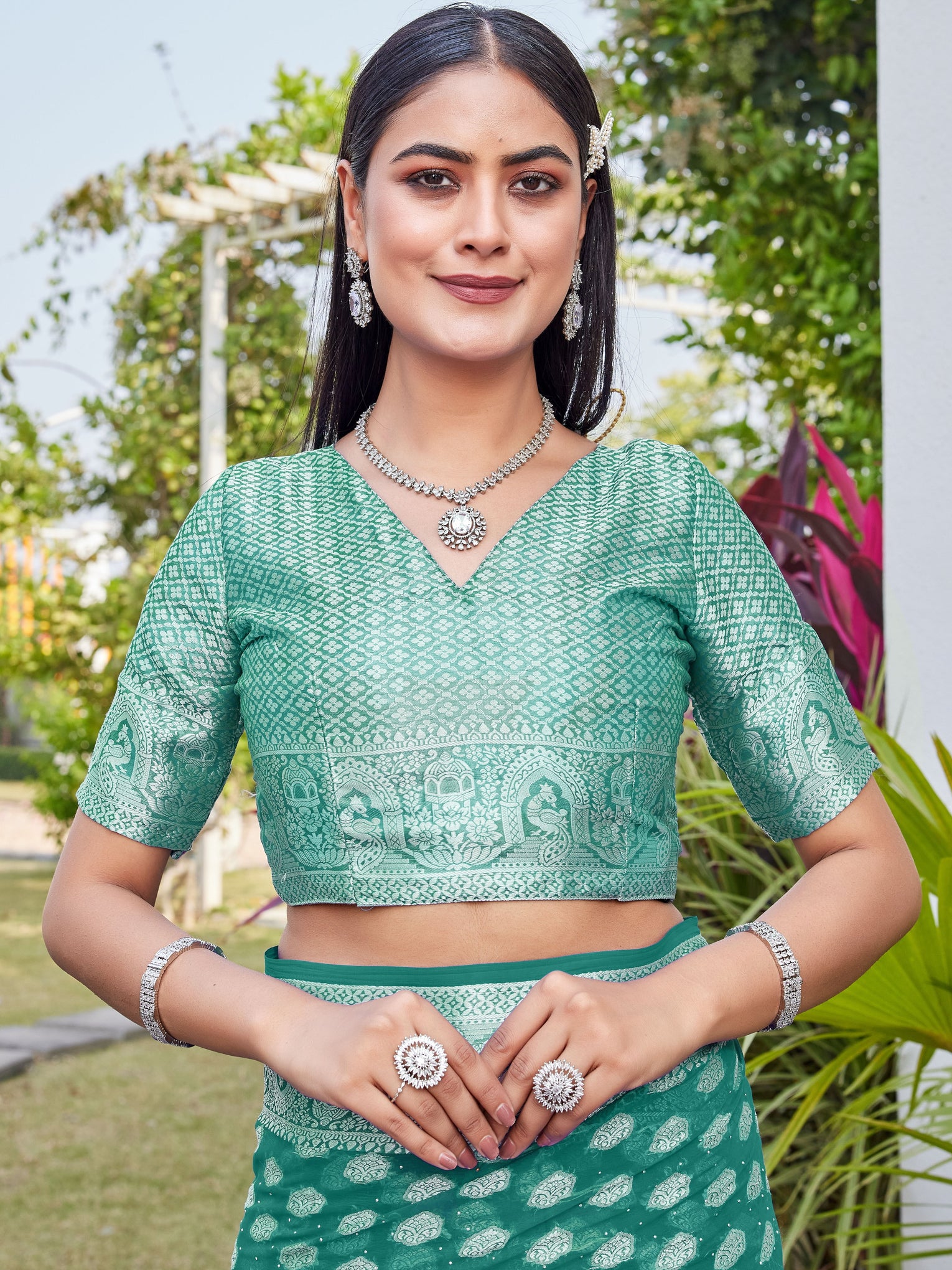 Rama Georgette Saree BATA - View 8