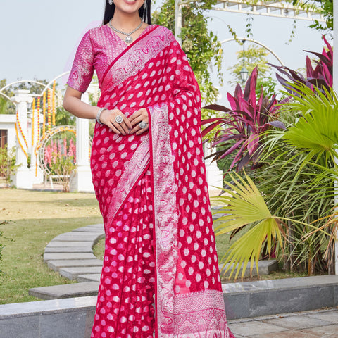 Rani Georgette Saree BATA - View 1