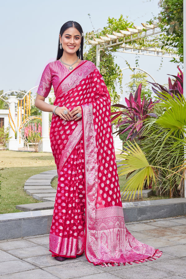 Rani Georgette Saree BATA - View 1