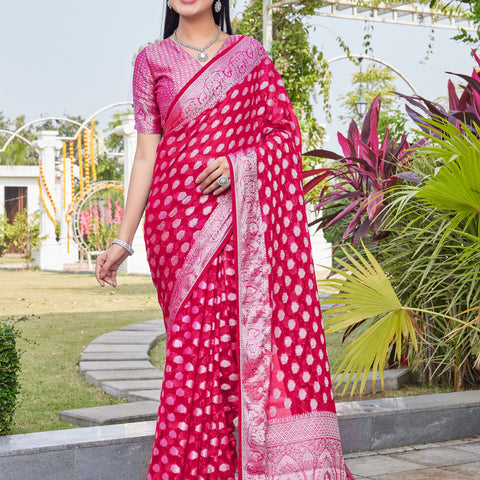 Rani Georgette Saree BATA - View 2