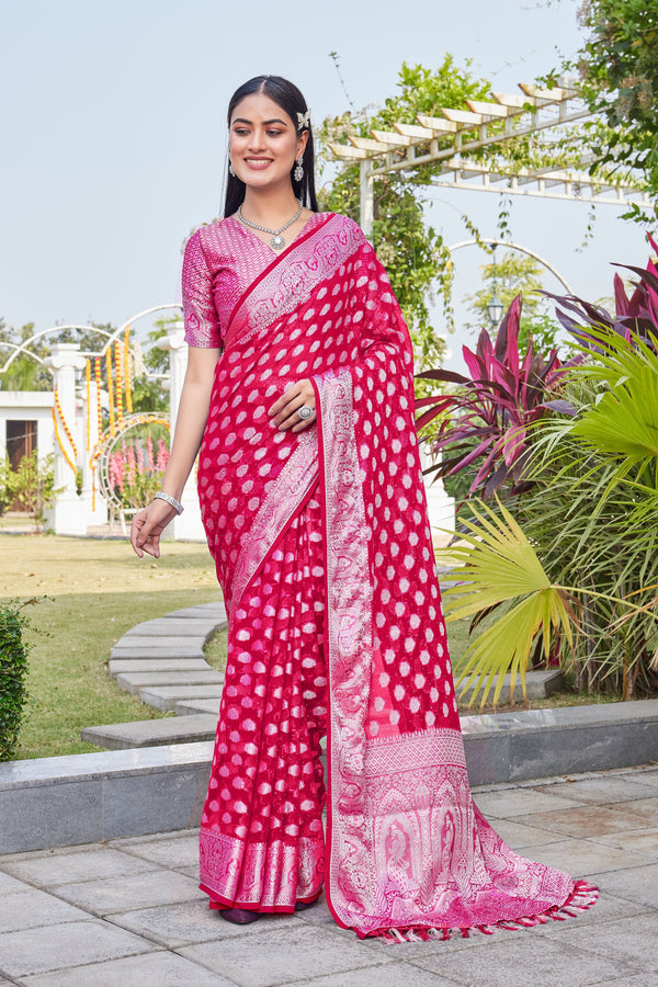 Rani Georgette Saree BATA - View 2