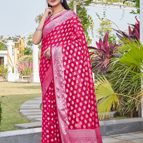 Rani Georgette Saree BATA - View 3