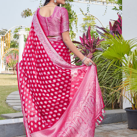 Rani Georgette Saree BATA - View 4