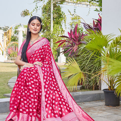 Rani Georgette Saree BATA - View 5