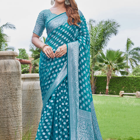Rama Georgette Saree DUMAS - View 1
