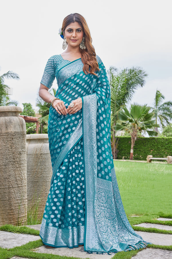 Rama Georgette Saree DUMAS - View 1