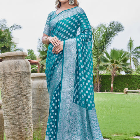 Rama Georgette Saree DUMAS - View 3