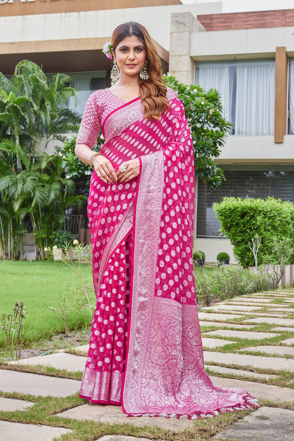 Rani Georgette Saree DUMAS - View 2