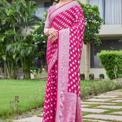 Rani Georgette Saree DUMAS - View 3