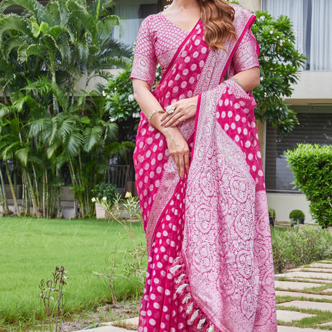 Rani Georgette Saree DUMAS - View 6