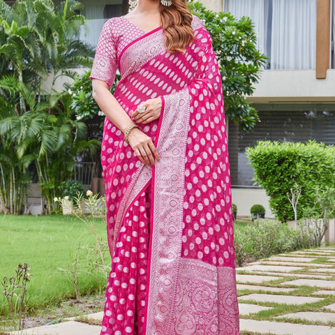 Rani Georgette Saree DUMAS - View 1