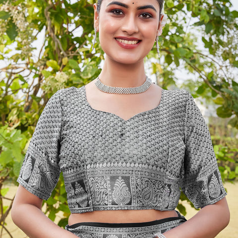 Black Georgette Saree MAHESH - View 8