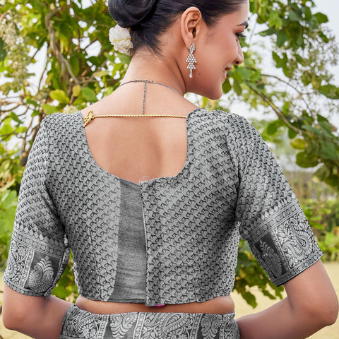 Black Georgette Saree MAHESH - View 9