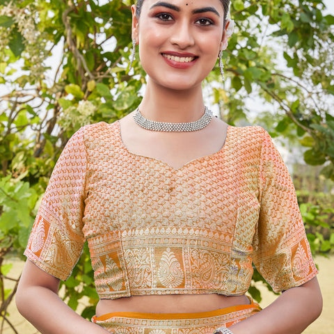 Gold Georgette Saree MAHESH - View 8