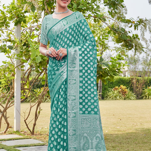 Rama Georgette Saree MAHESH - View 2