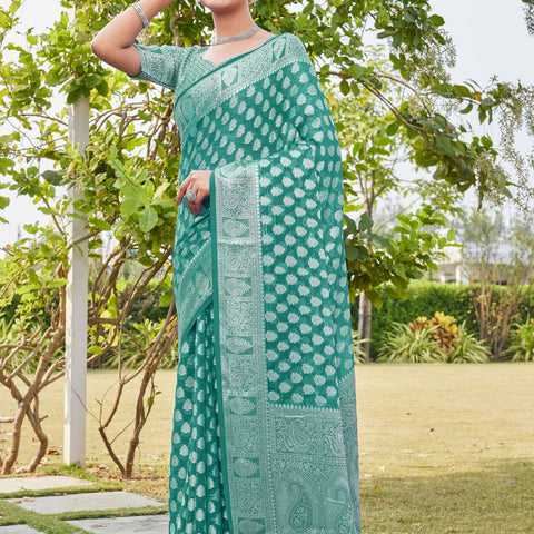 Rama Georgette Saree MAHESH - View 3