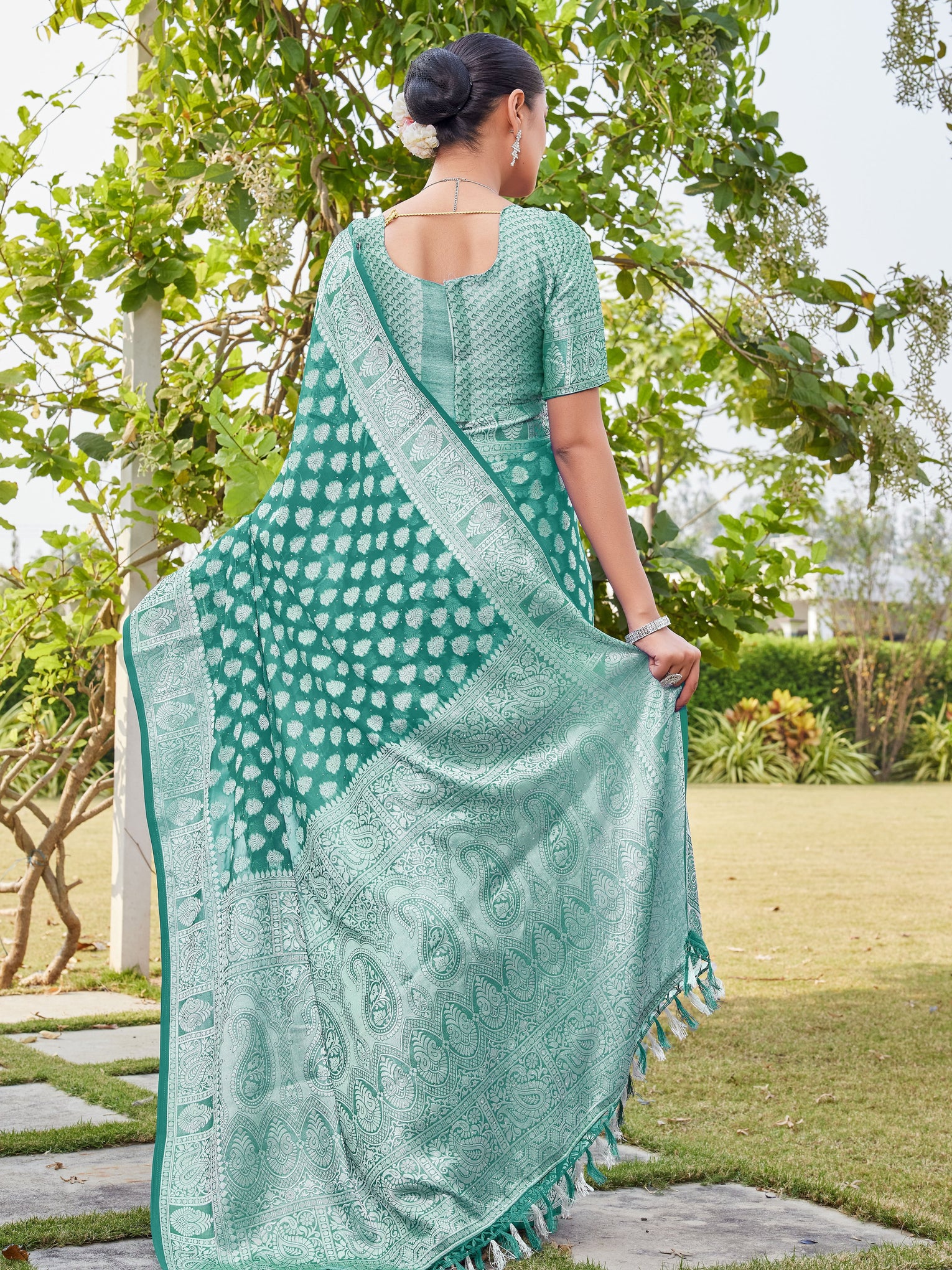 Rama Georgette Saree MAHESH - View 4