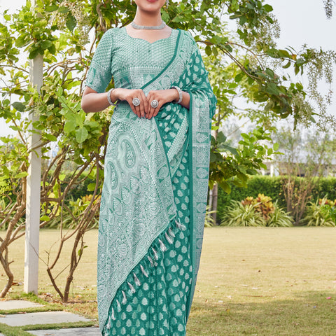 Rama Georgette Saree MAHESH - View 5