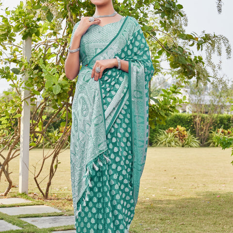 Rama Georgette Saree MAHESH - View 6