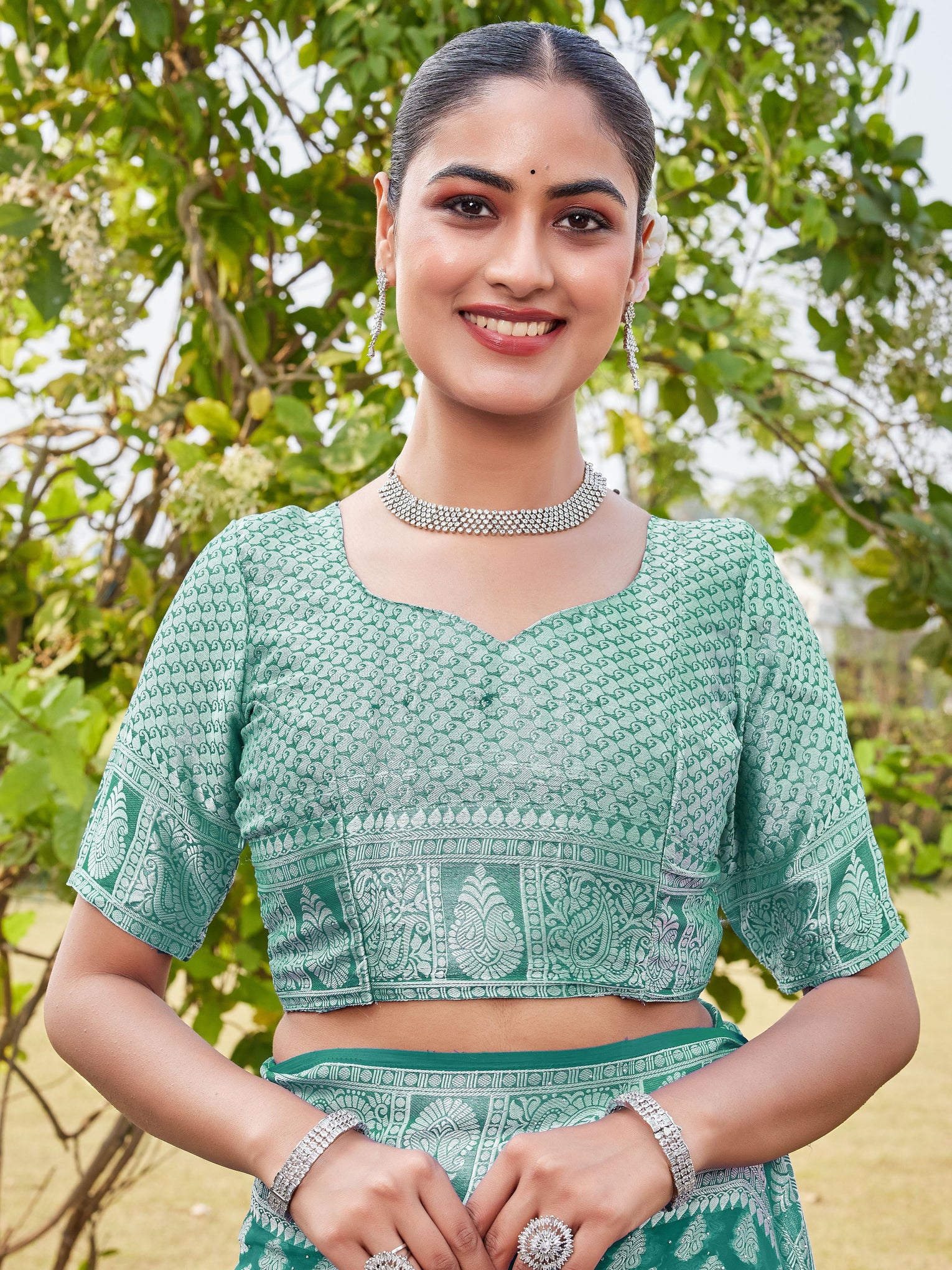 Rama Georgette Saree MAHESH - View 8
