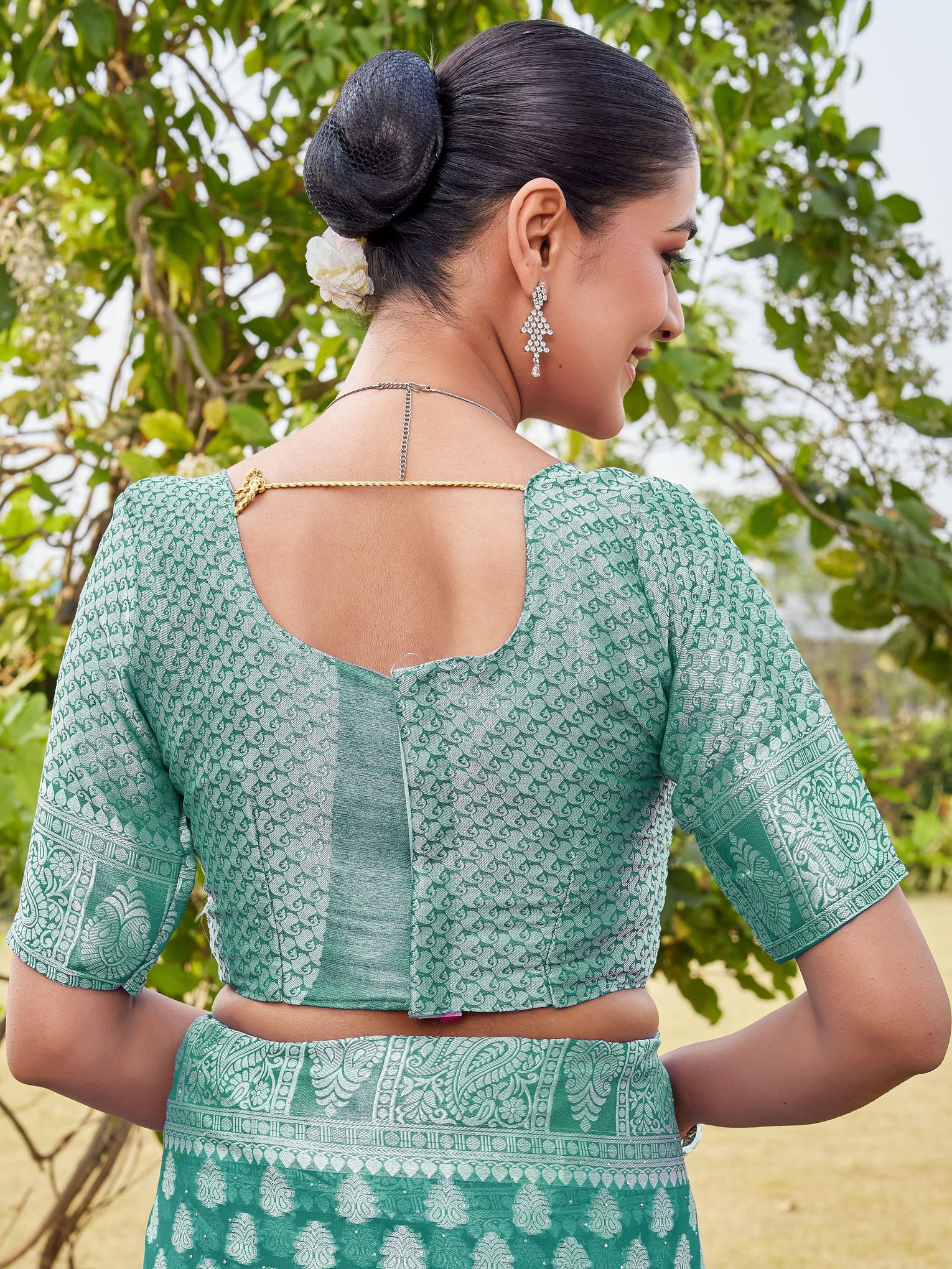 Rama Georgette Saree MAHESH - View 9