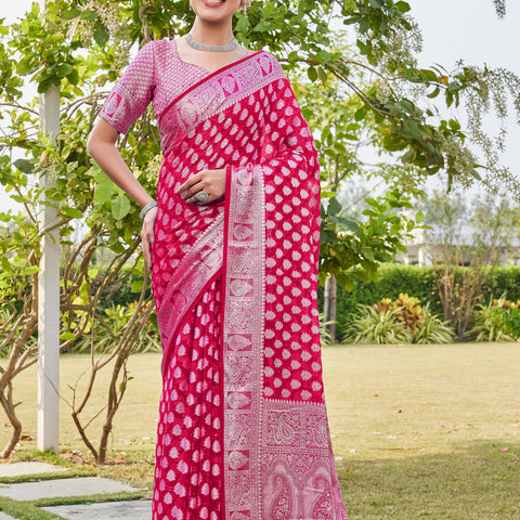 Rani Georgette Saree MAHESH - View 1
