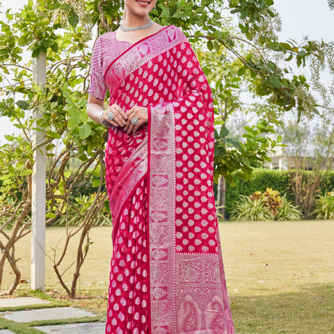 Rani Georgette Saree MAHESH - View 2