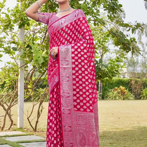 Rani Georgette Saree MAHESH - View 3