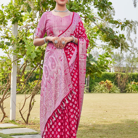 Rani Georgette Saree MAHESH - View 5