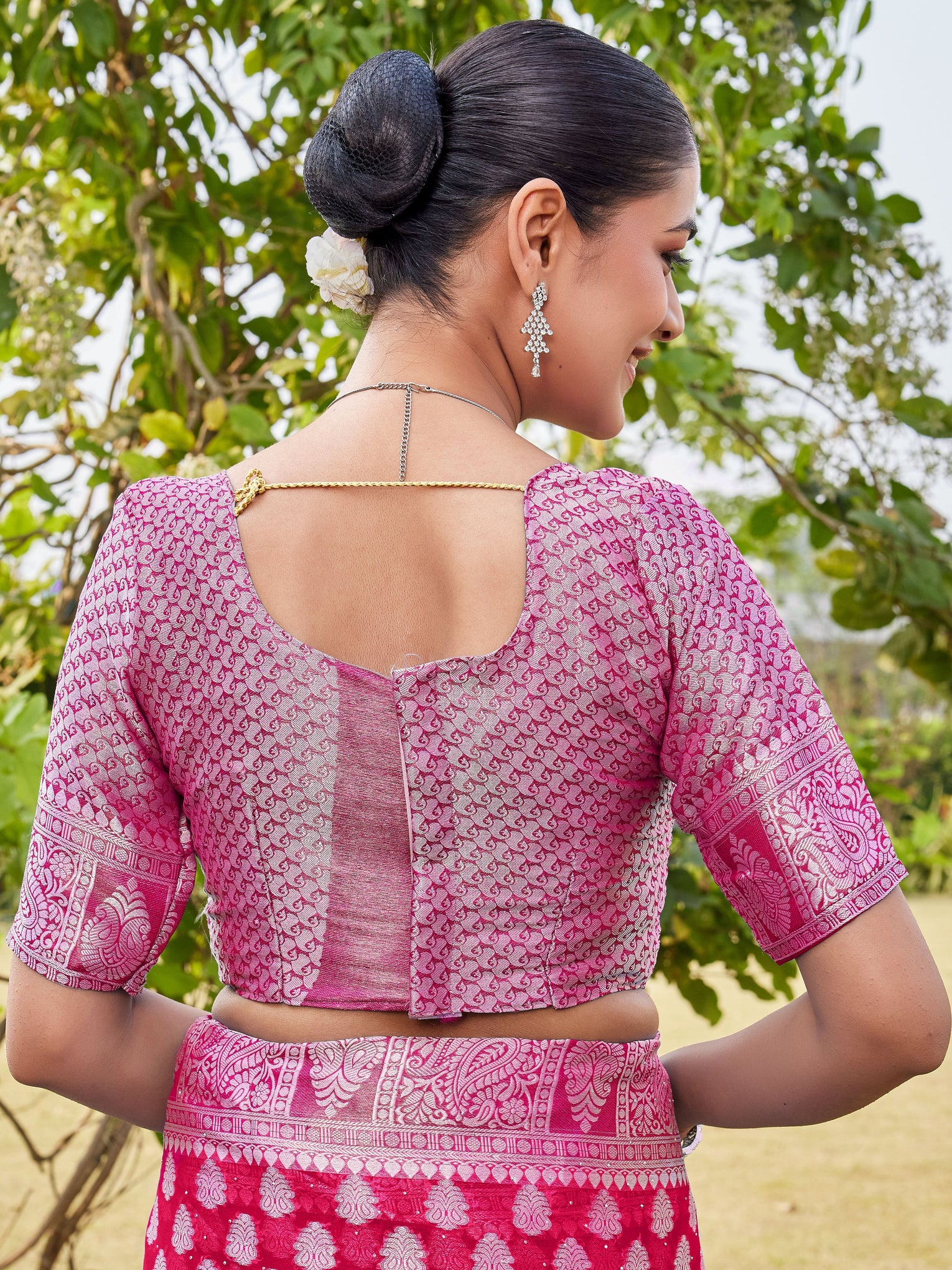 Rani Georgette Saree MAHESH - View 9