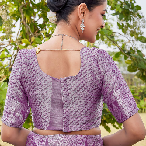 Wine Georgette Saree MAHESH - View 9