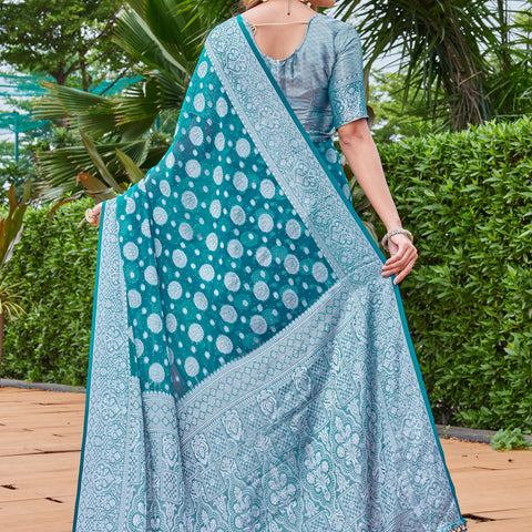 Rama Georgette Saree MAJURA - View 4