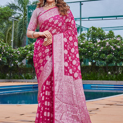 Rani Georgette Saree MAJURA - View 2