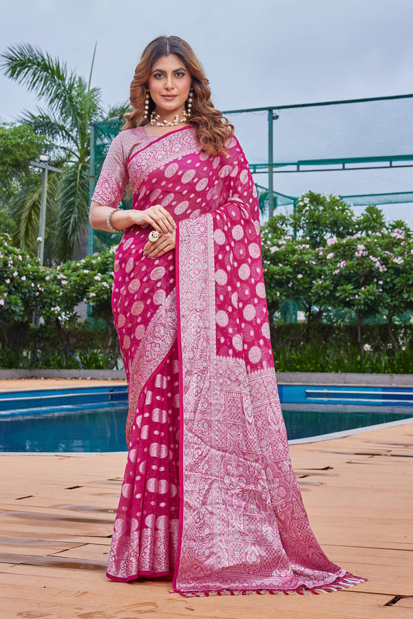 Rani Georgette Saree MAJURA - View 2