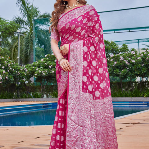 Rani Georgette Saree MAJURA - View 3