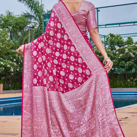 Rani Georgette Saree MAJURA - View 4