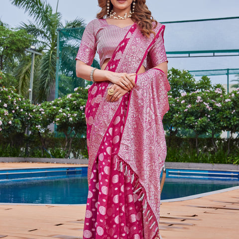 Rani Georgette Saree MAJURA - View 5