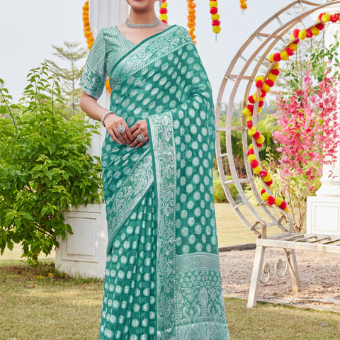 Rama Georgette Saree MANISH - View 2