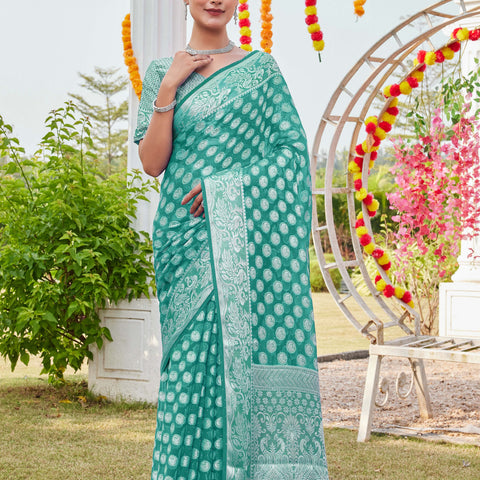 Rama Georgette Saree MANISH - View 3