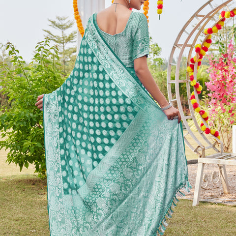 Rama Georgette Saree MANISH - View 4