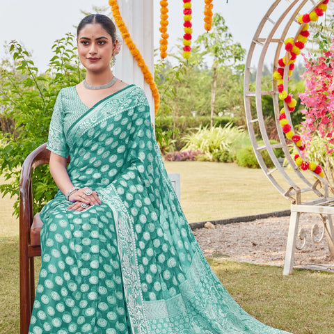 Rama Georgette Saree MANISH - View 5