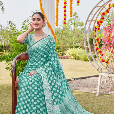 Rama Georgette Saree MANISH - View 6