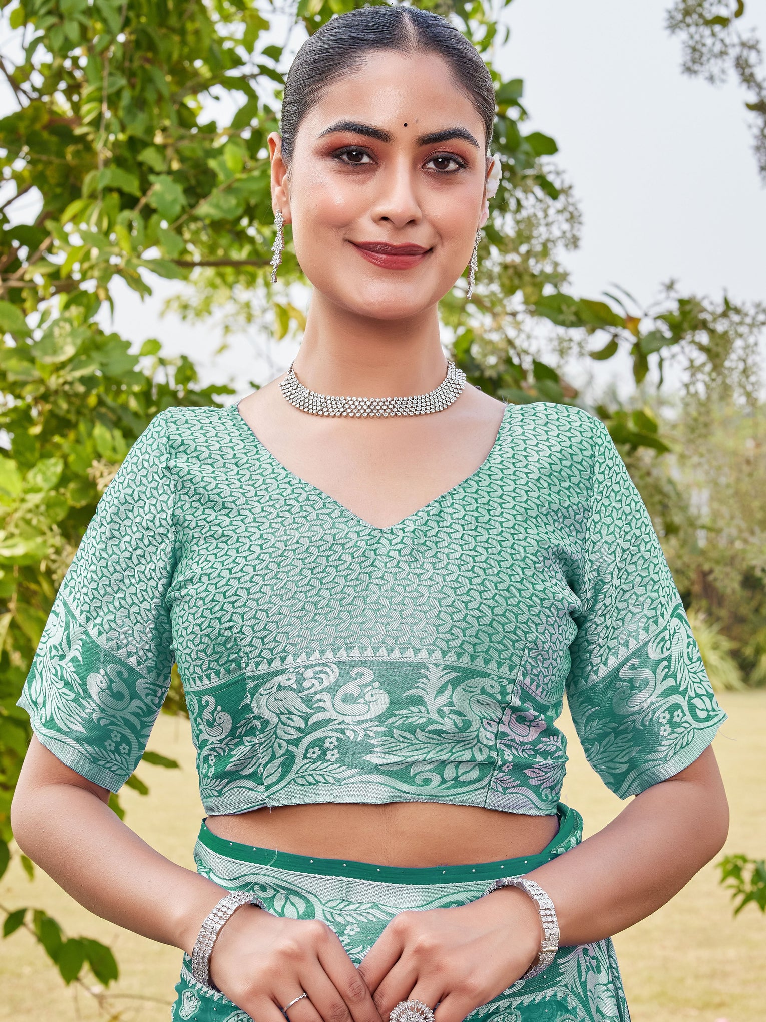 Rama Georgette Saree MANISH - View 7